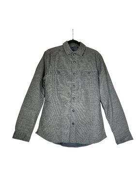 Frank & Oak Men’s Medium Gray Quilted Lined Shirt Jacket Shacket